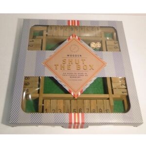 Institute Of Games & Puzzles Shut-The-Box Game Wooden Box Strategy New